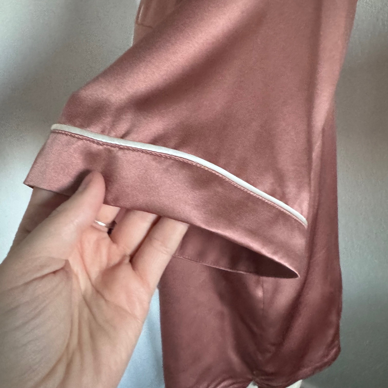 Ginia | Nwt 100% Silk Pajama Top Mauve Size Xl Designed In Australia — image 5 of 8